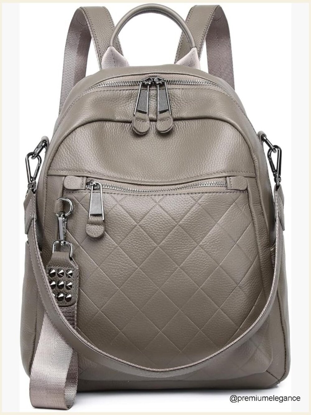 Genuine Leather Backpack Purse Women Convertible Shoulder Bag Travel